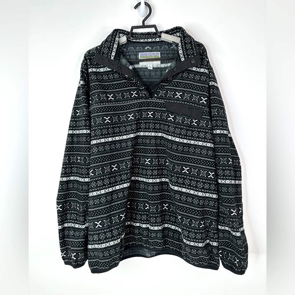 Jachs Cabin Collection‎ Women's Size XL Fleece Pullover Mock Neck Sweater Black